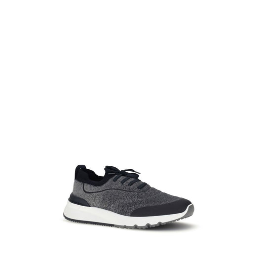Gray Cotton Athletic Sneakers