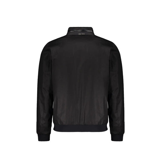 Black Cotton Full-Length Jacket