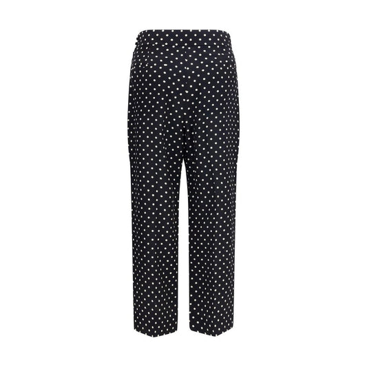 Black Silk Cropped Pants