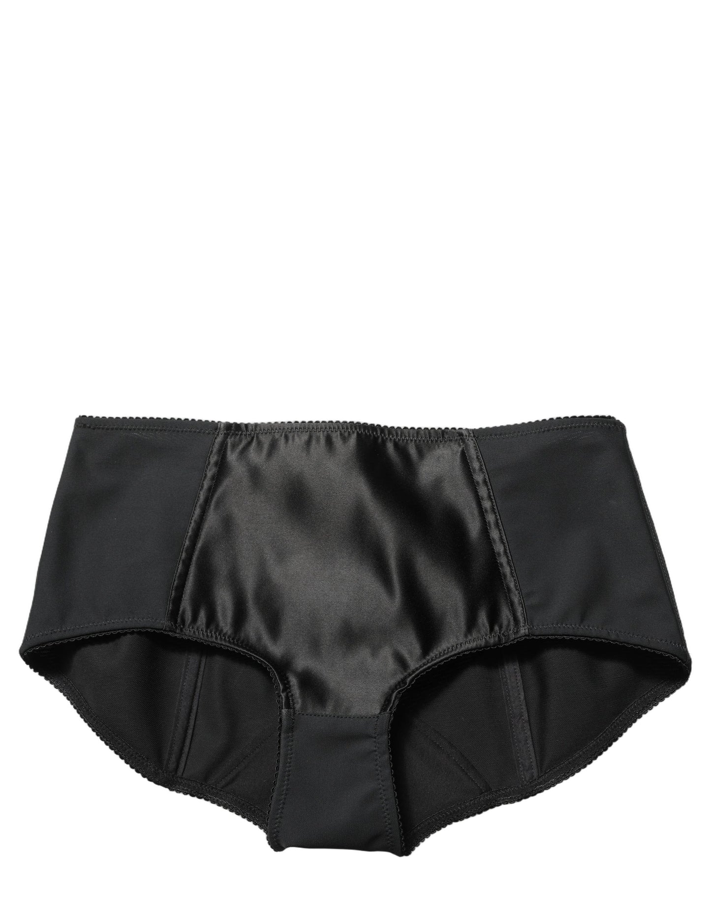 Black Low Waist Satin Culotte Hotpants Shorts