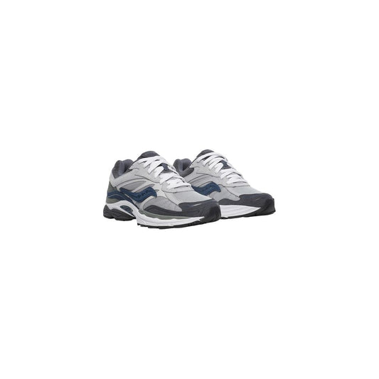 Gray Synthetic Athletic Sneakers