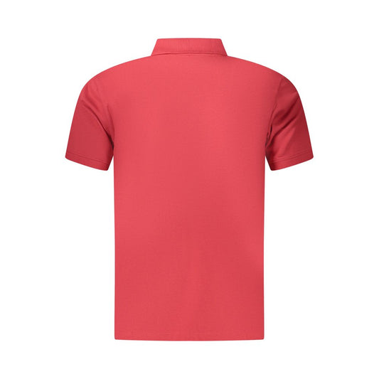 Red Cotton Men Polo Shirt