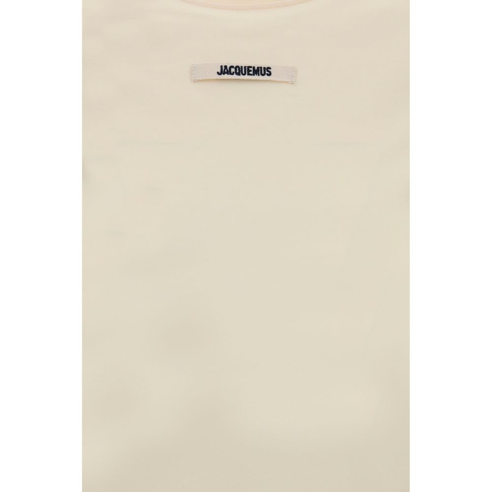 Beige Cotton Long Sleeve T-Shirt