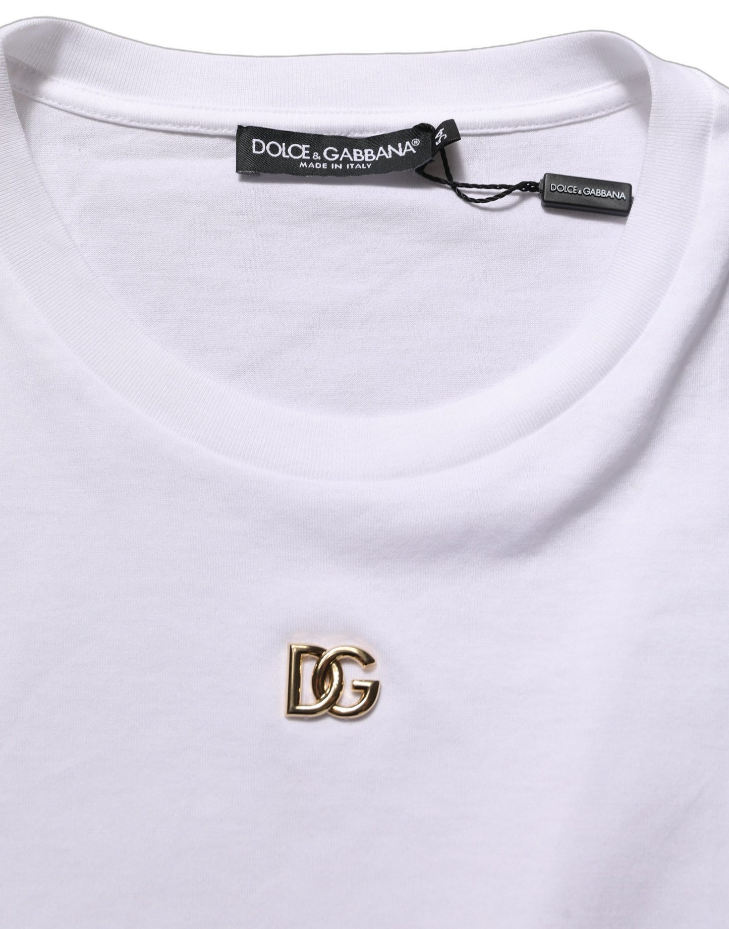 White Metal DG Logo Short Sleeves T-shirt