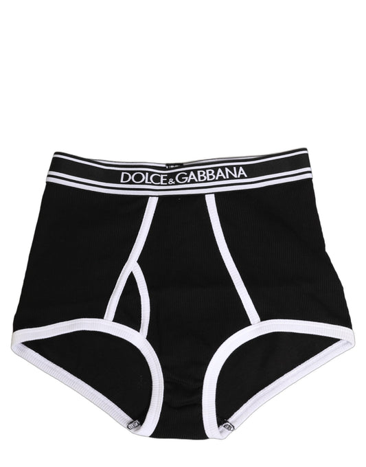 Black White Logo Waistband Coulotte Panty Underwear