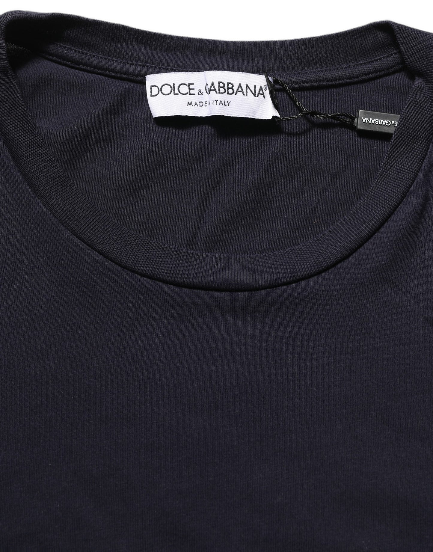 Black Cotton Short Sleeves Crew Neck T-shirt