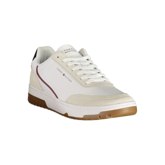 White Polyurethane Men's Sneaker