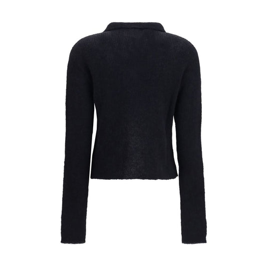 Black Alpaca Vicugna Pacos Cardigan