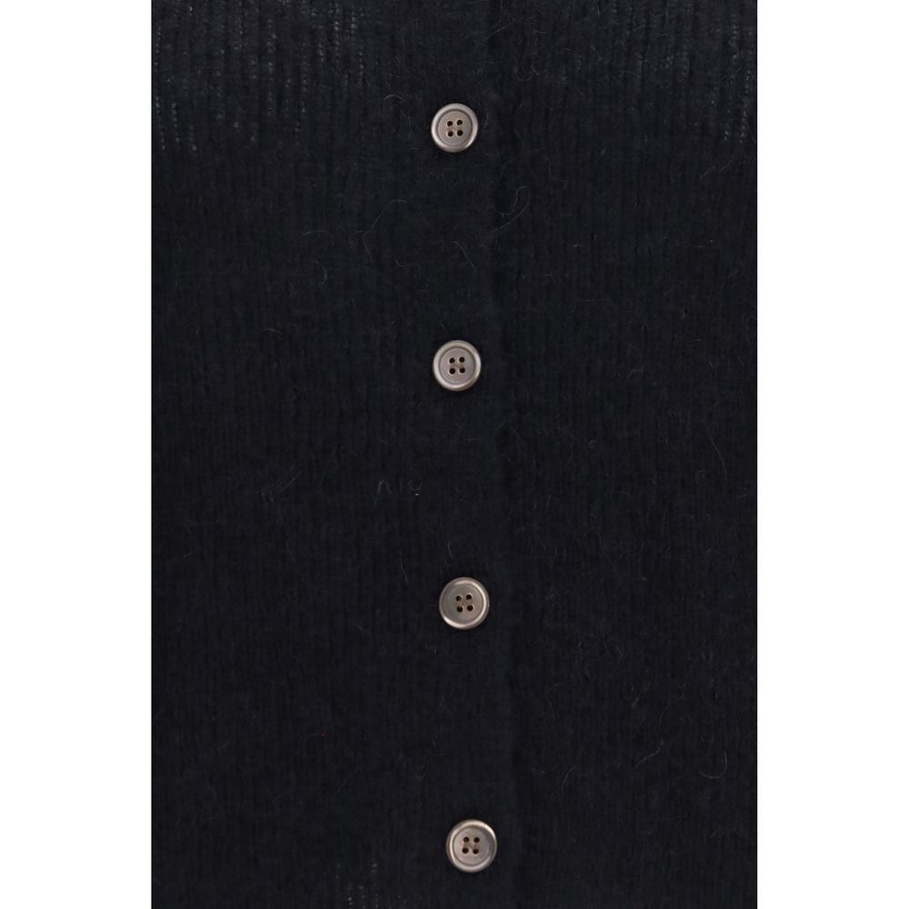 Black Alpaca Vicugna Pacos Cardigan