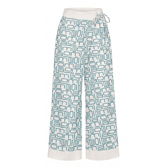 Blue Silk Women's Pants