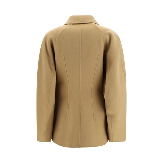 Beige Wool Oves Aries Full-Length Jacket