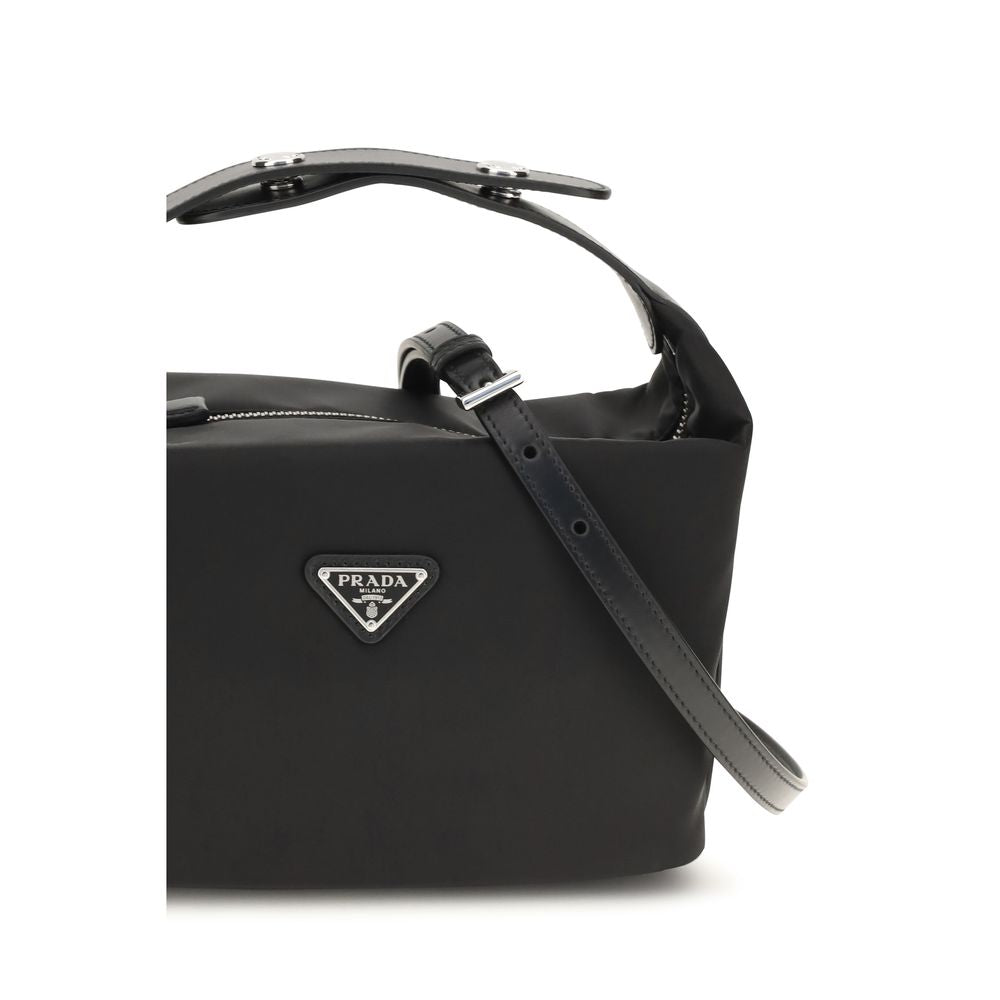 Black Recycled Polyamide Shoulder Bag