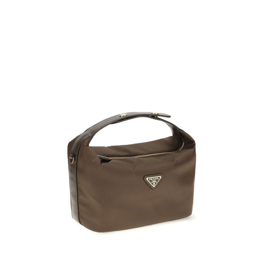 Brown Recycled Polyamide Shoulder Bag