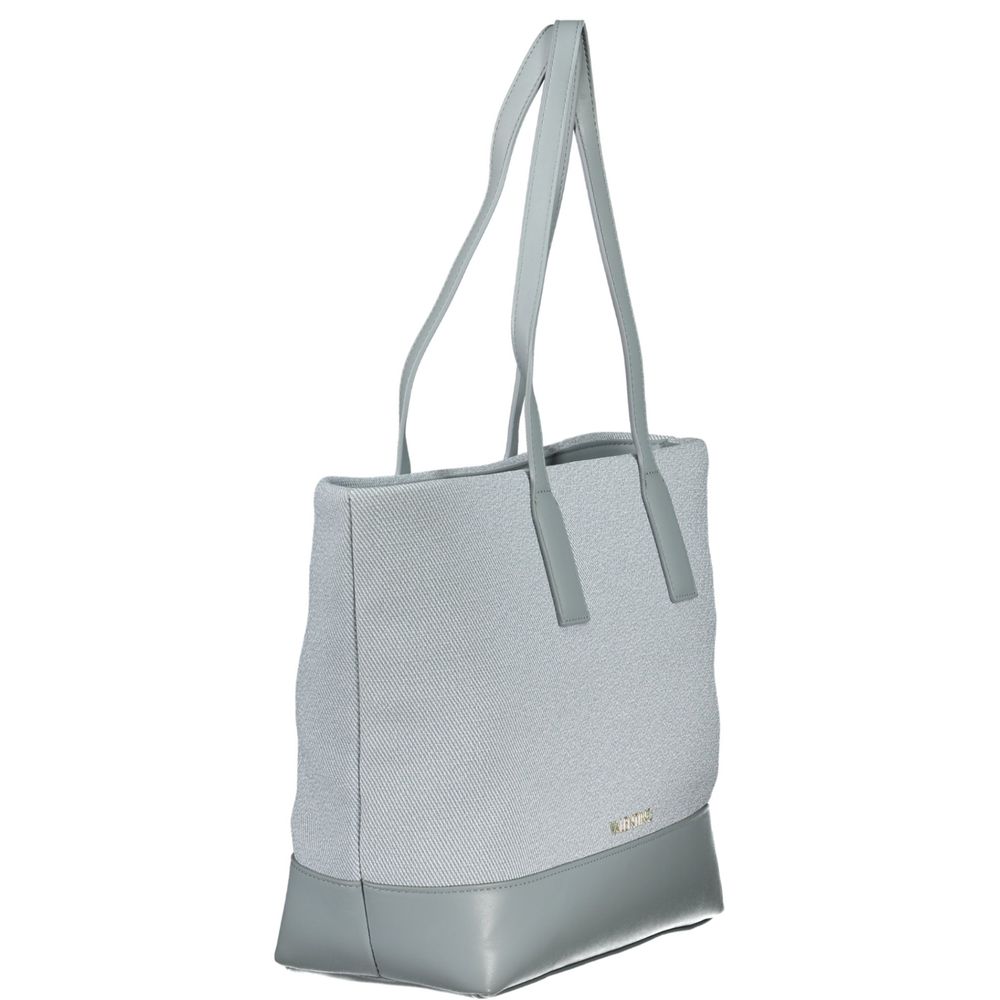 Blue Polyurethane Women's Bag