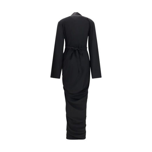 Black Viscose Casual Dress