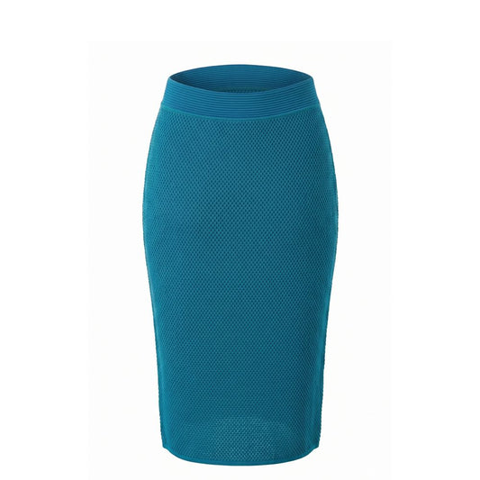 Blue Silk Women Skirt