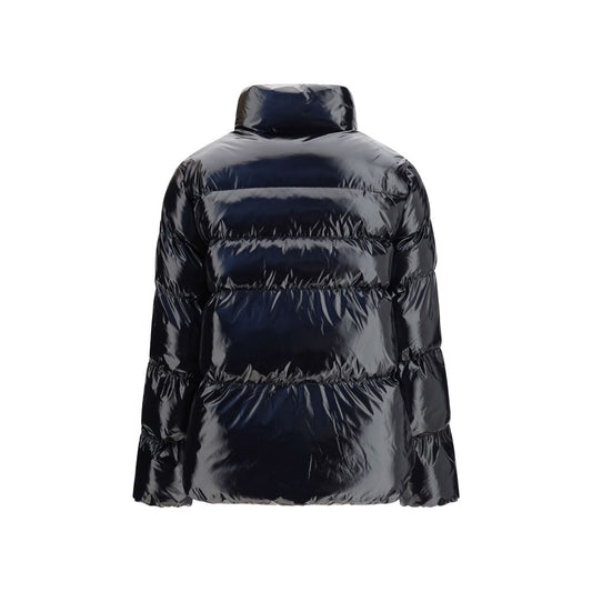 Black Polyamide Full-Length Jacket