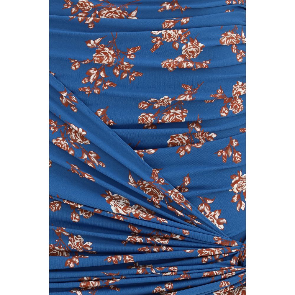 Blue Polyamide Mini Skirt