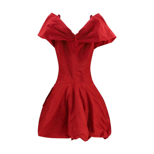 Red Cotton Cocktail Dress