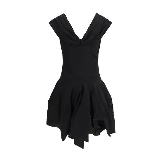 Black Cotton Cocktail Dress