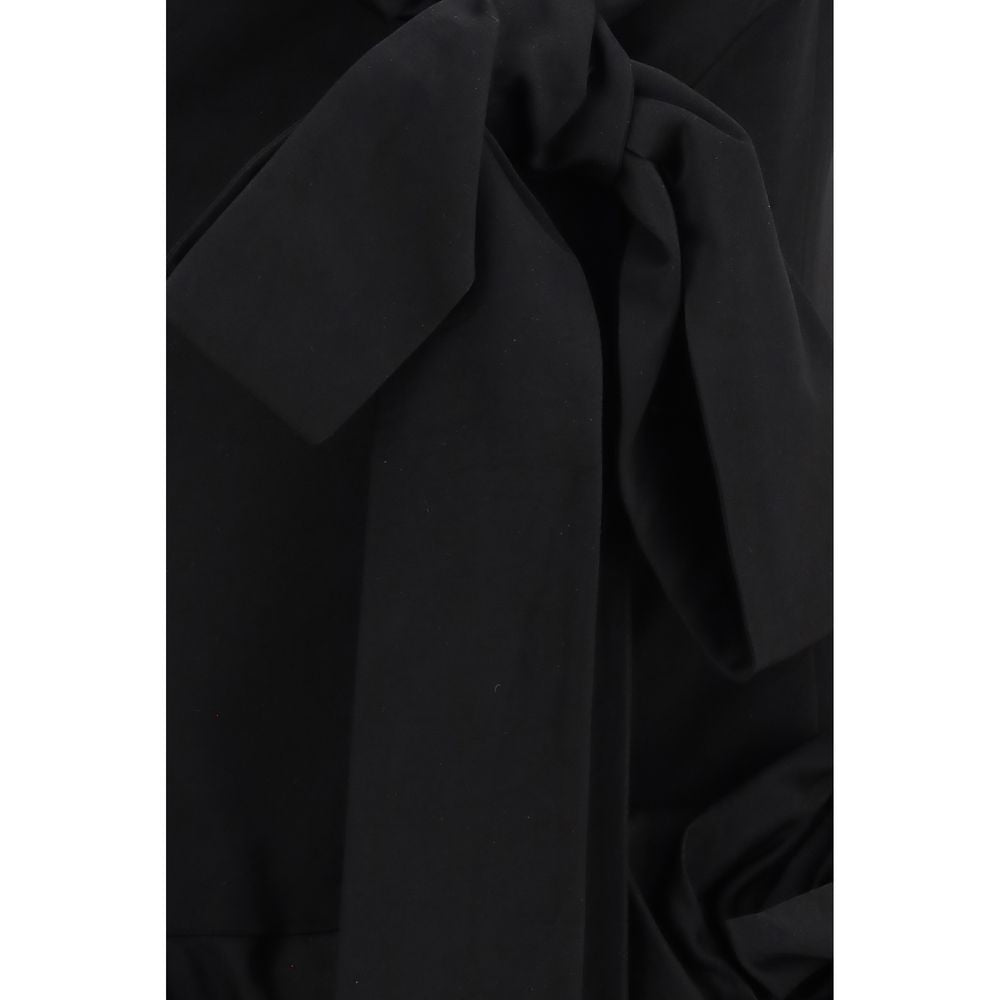 Black Cotton Cocktail Dress