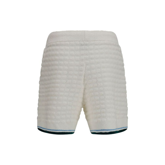 White Cotton Bermuda Shorts