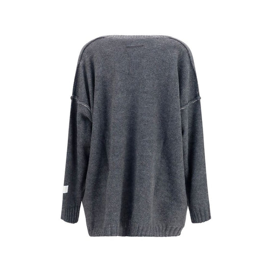 Gray Marabou Sweatshirt