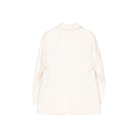 White Virgin Wool Blazer