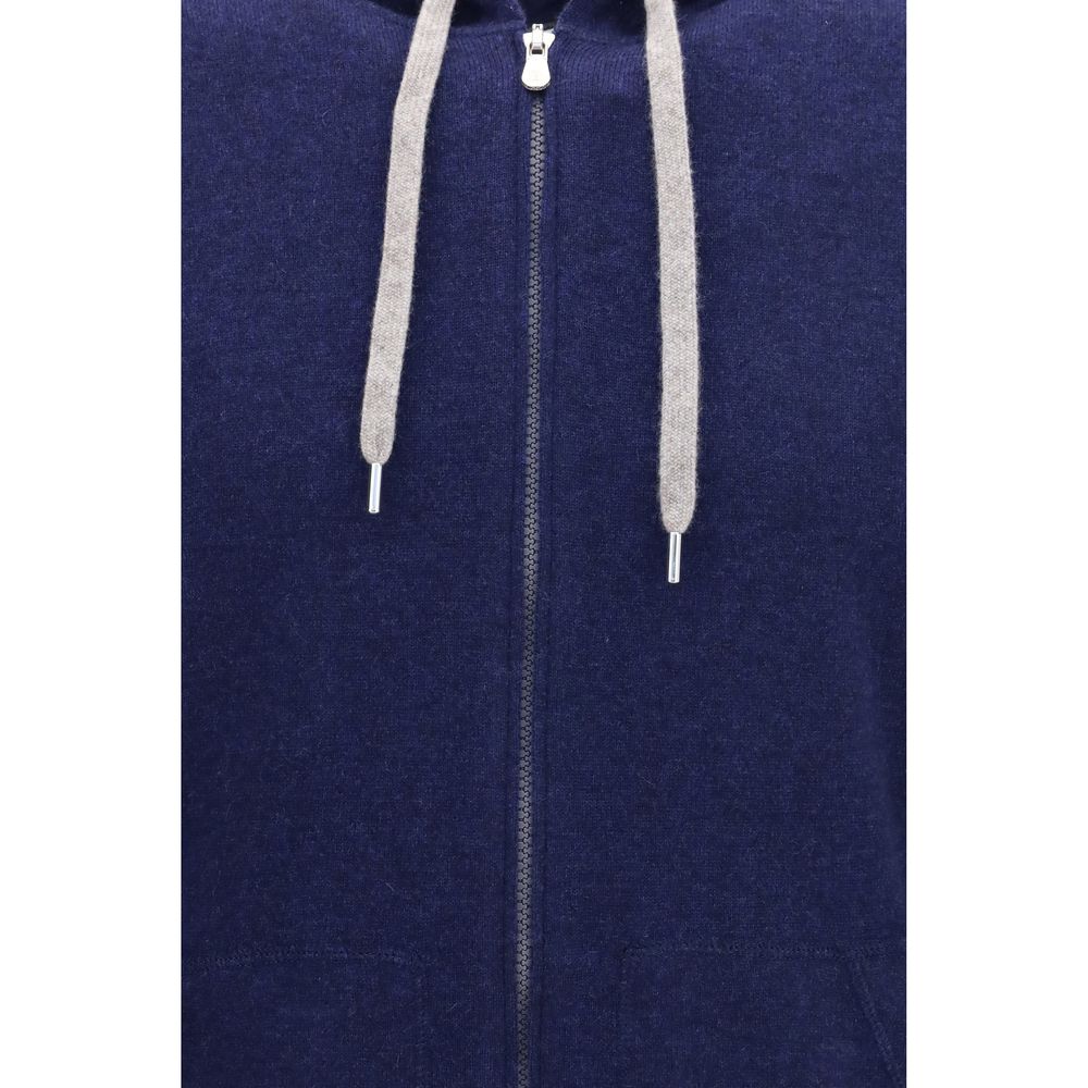 Blue Cashmere Sweatshirt