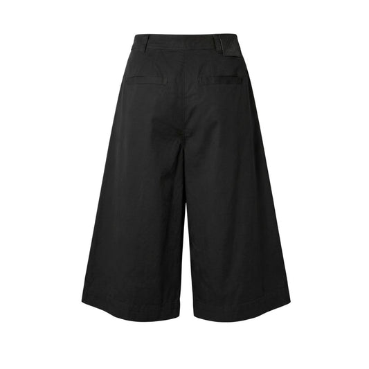 Black Cotton Women Shorts