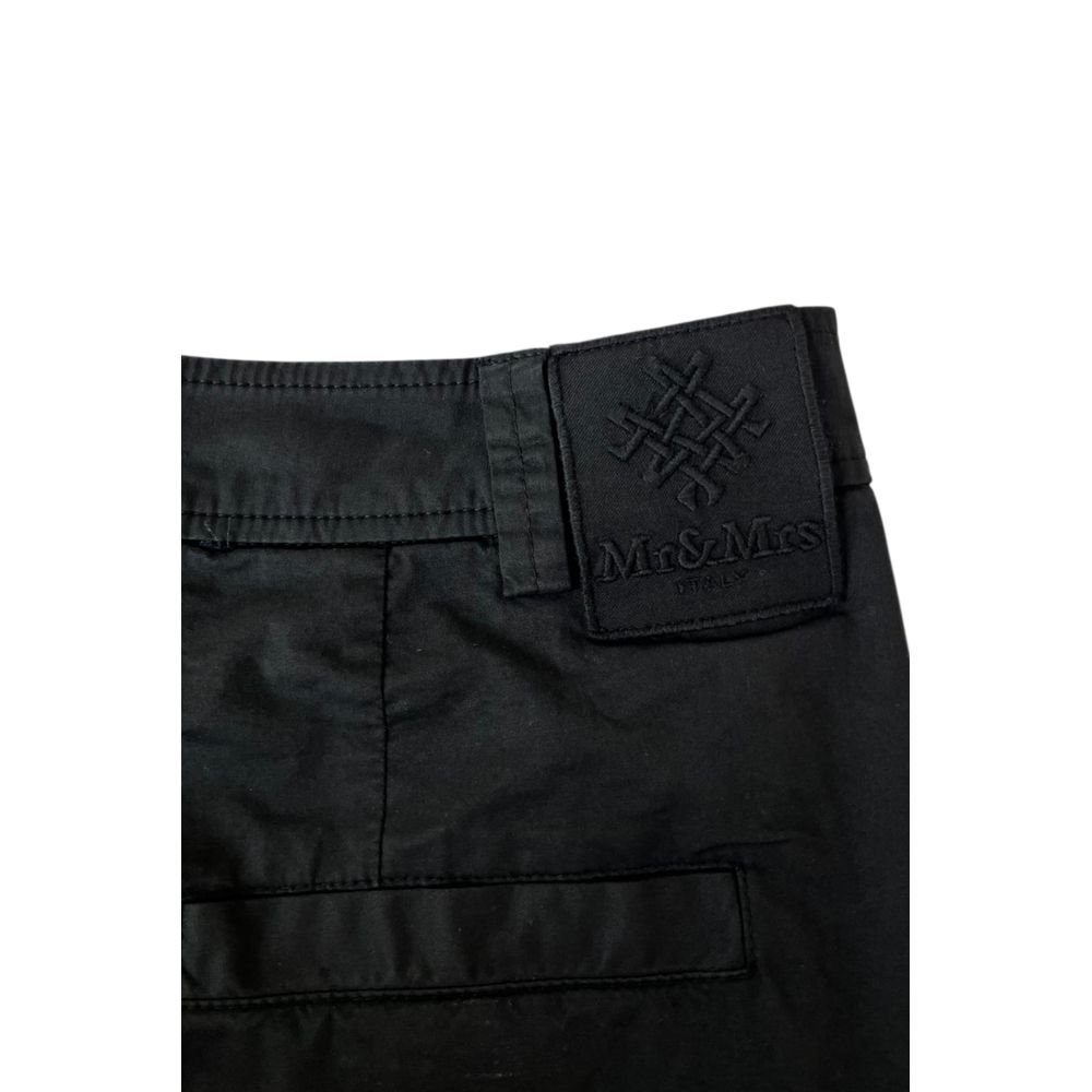 Black Cotton Women Shorts