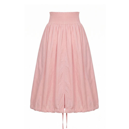 Pink Polyester Women Skirt
