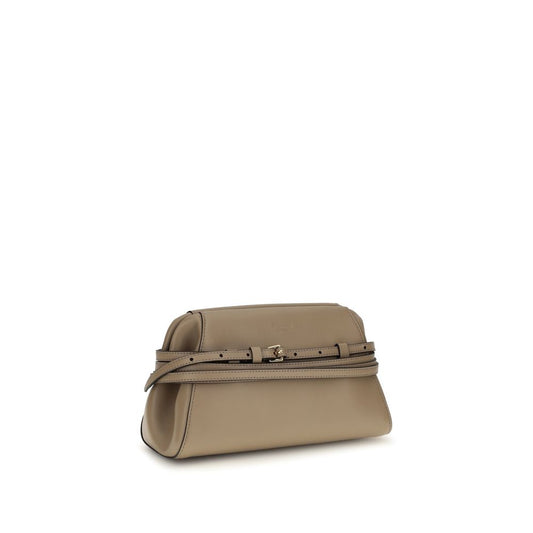 Beige Goatskin Clutch Bag