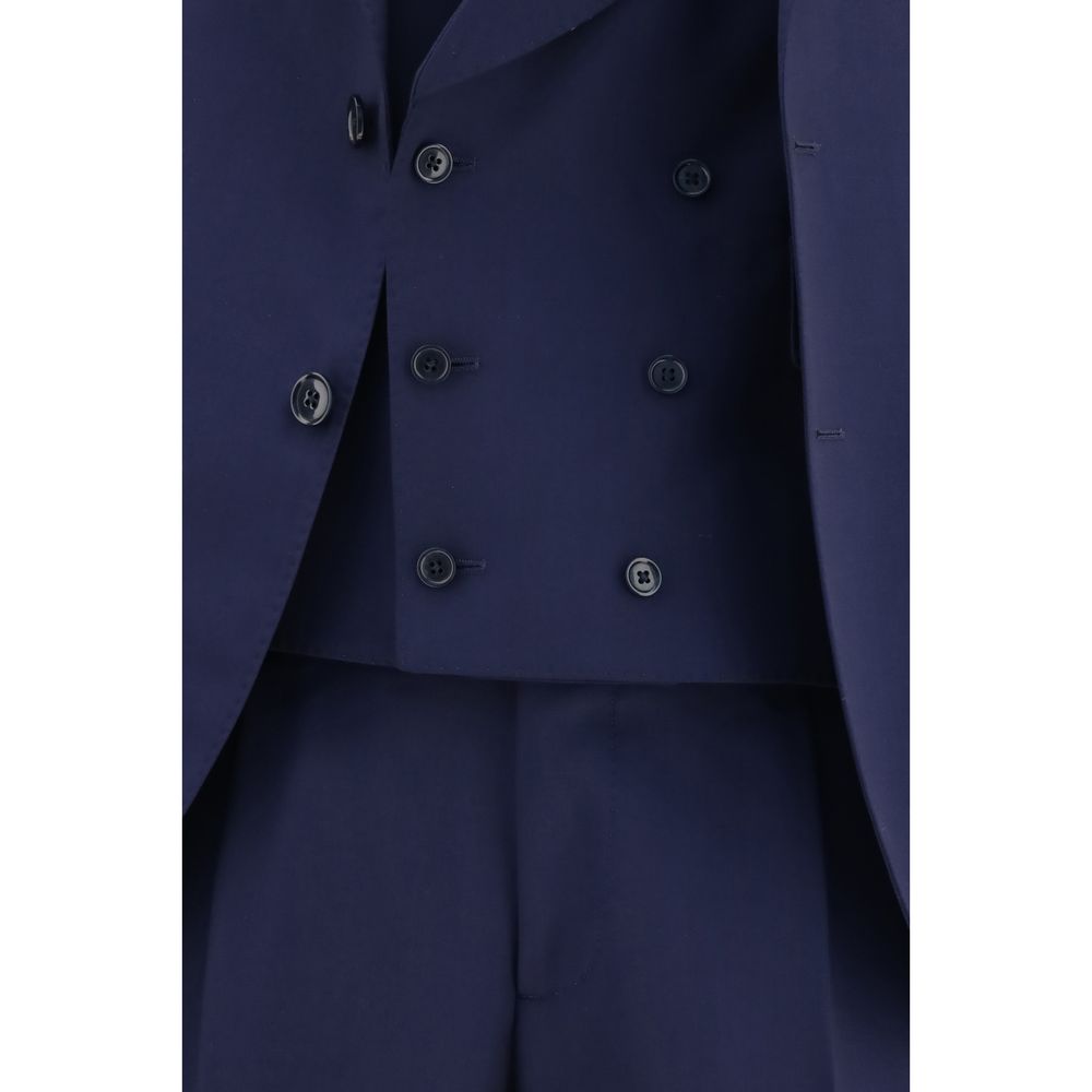 Blue Wool Oves Aries Two-Piece Suit