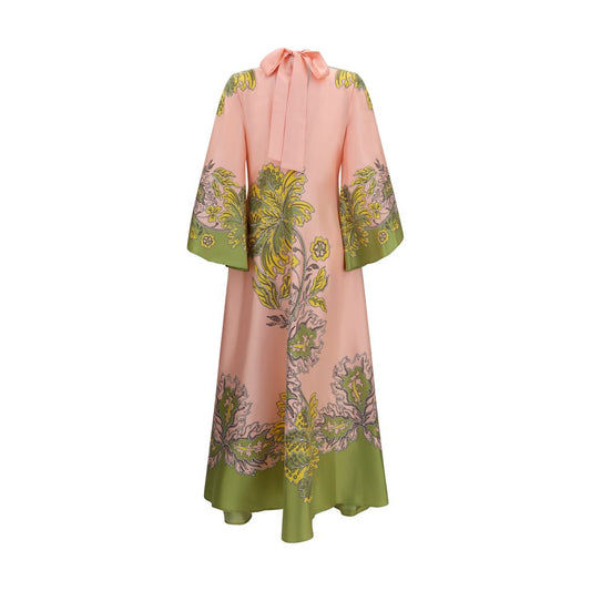 Multicolor Silk Casual Dress