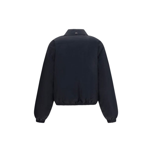 Black Cotton Full-Length Jacket