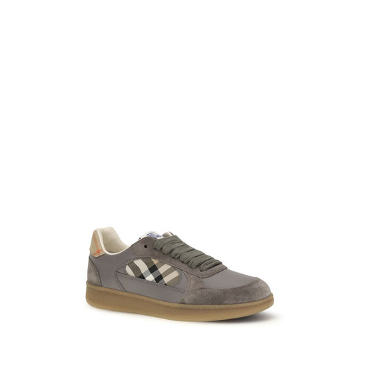 Gray Calf Leather Bos Taurus Low Top Sneakers