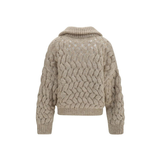 Beige Mohair Cardigan
