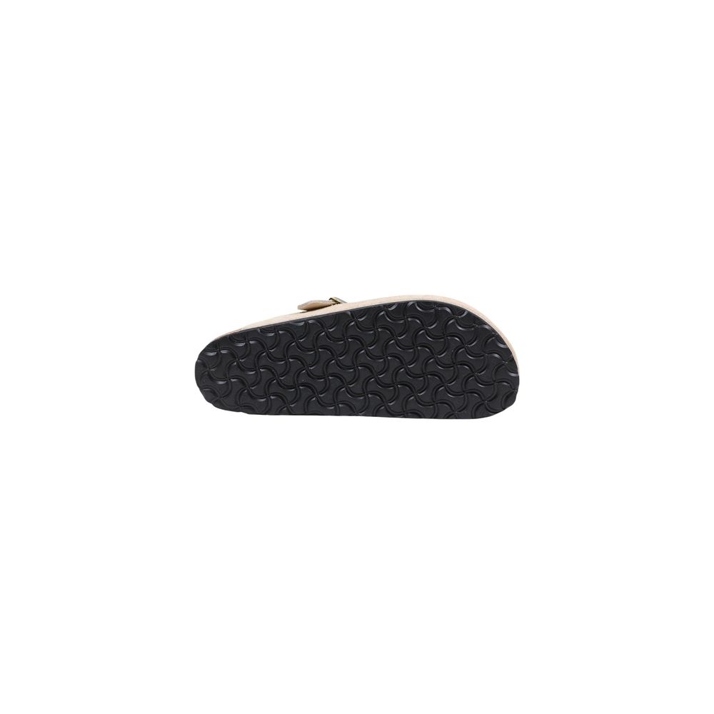 Beige Suede Leather Clogs