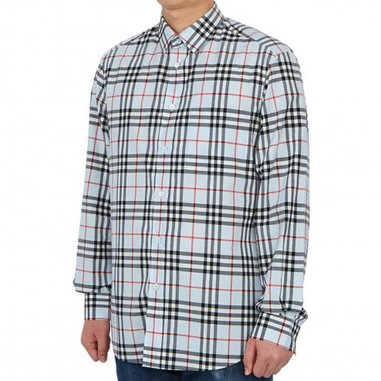 Blue Cotton Dress Shirt