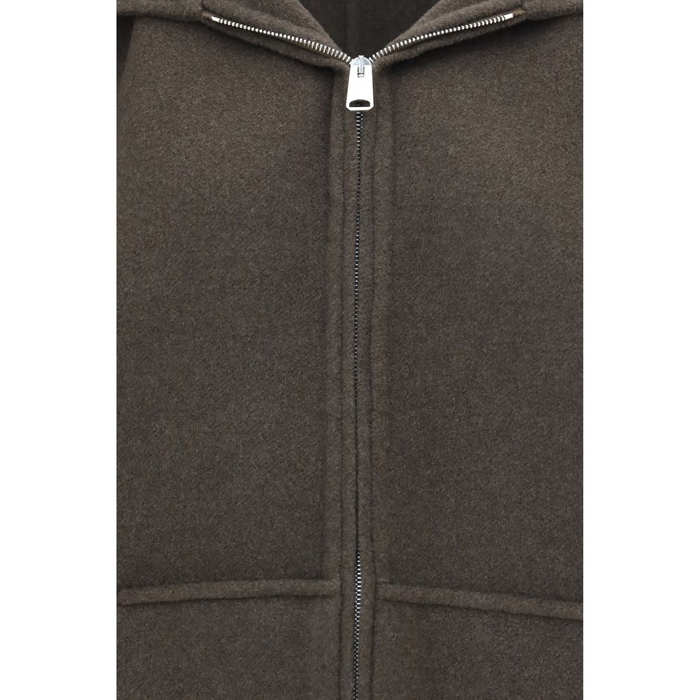 Bicolor Wool Oves Aries Full-Length Jacket