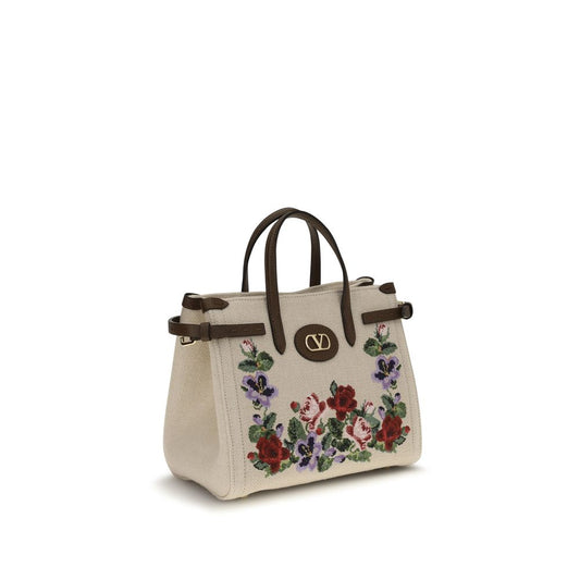 Beige Linen Handbag