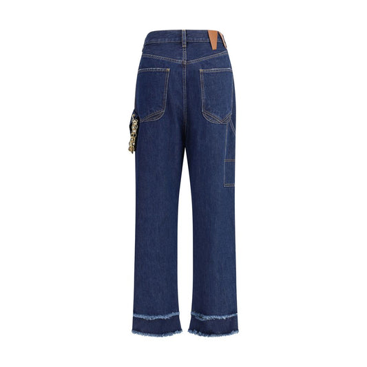 Blue Cotton Jeans Denim