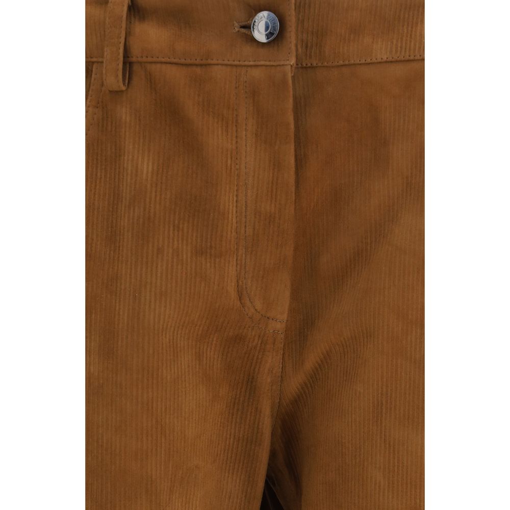 Brown Lambskin Pants