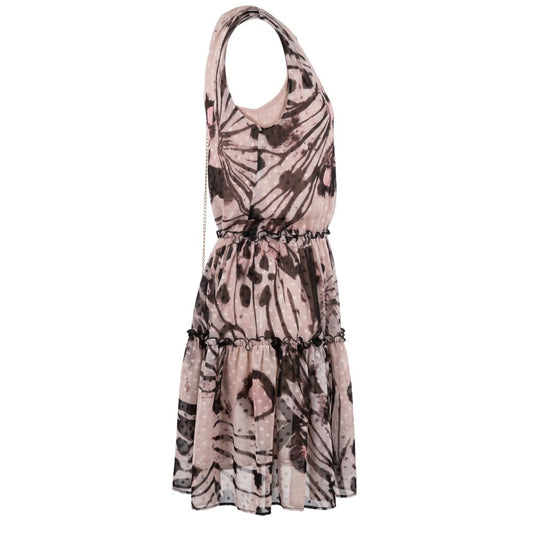 Pink Polyester Women Dress