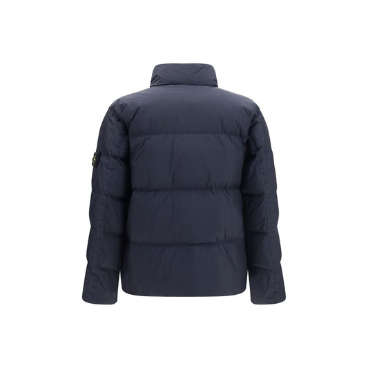 Blue Polyamide Full-Length Jacket