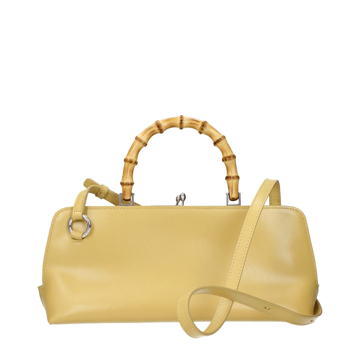 Yellow Leather Crossbody Bag