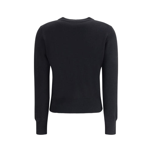 Black Merino Wool Cardigan