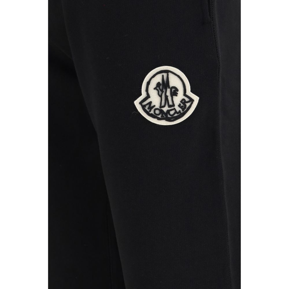Black Cotton Athletic Pants