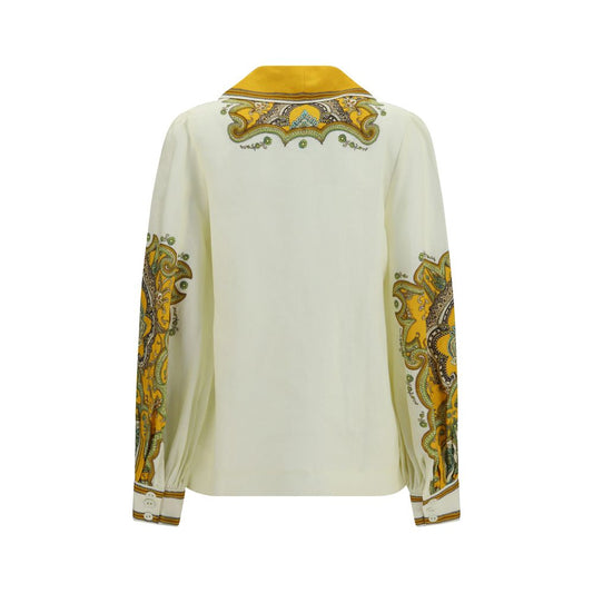 Beige Linen Pattern Shirt